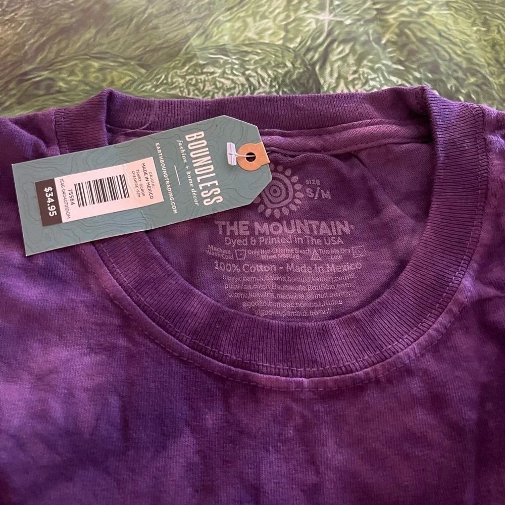 Earthbound Cheshire Cat Purple Oversized Crop Fit T-Shirt, Purple, Sm/Med, NWT - Picture 8 of 10